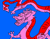 Desenho Dragão chinês pintado por leticia
