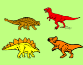 Desenho Dinossauros de terra pintado por jack