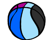 Desenho Bola de basquete pintado por luisa