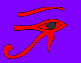 Desenho Olho de hórus pintado por rataria
