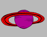 Desenho Saturno pintado por luis
