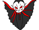 Desenho Vampiro aterrorizador pintado por leonardo