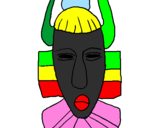 Desenho Máscara africana pintado por manuella