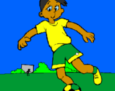 Desenho Jogar futebol pintado por Zezinho