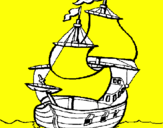 Desenho Barco pintado por carlos montaner
