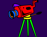 Desenho Câmera de cinema pintado por leandro