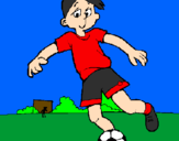 Desenho Jogar futebol pintado por Lukas