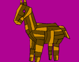Desenho Cavalo de Tróia pintado por sofia s