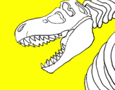 Desenho Esqueleto tiranossauro rex pintado por LAURA