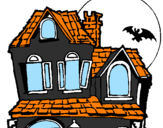 Desenho Casa do mistério pintado por carlos