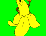 Desenho Banana pintado por LIMA