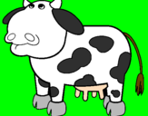 Desenho Vaca pensativa pintado por fixarolas