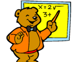 Desenho Professor urso pintado por leticia