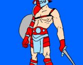 Desenho Gladiador pintado por atacado