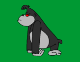 Desenho Macaco aborrecido pintado por jefim