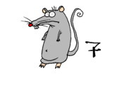 Desenho Rato pintado por nicolas