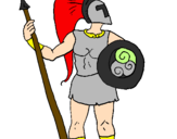 Desenho Guerreiro troiano pintado por Victor