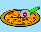 Desenho Pizza pintado por julia