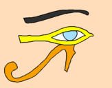 Desenho Olho de hórus pintado por vanessa 
