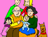 Desenho Família pintado por christian muñoz fernandez