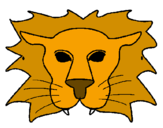 Desenho Leão pintado por rita