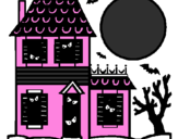 Desenho Casa do terror pintado por myllena