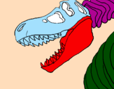 Desenho Esqueleto tiranossauro rex pintado por edardo