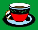 Desenho Taça de café pintado por raina cafe