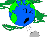 Desenho Terra doente pintado por joão pedro