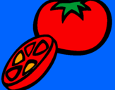 Desenho Tomate pintado por stefany