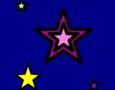 Desenho Estrela pintado por estrelilha