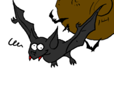 Desenho Morcego louco pintado por iago