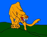 Desenho Tigre com dentes afiados pintado por ben10