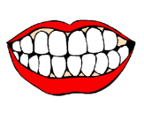 Desenho Boca e dentes pintado por jasemin