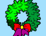 Desenho Coroa de natal pintado por leonardo lellis favoreti
