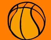 Desenho Bola de basquete pintado por gaby,max y  sami