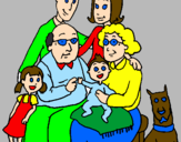 Desenho Família pintado por Ery carla