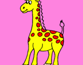 Desenho Girafa pintado por samara de moradis