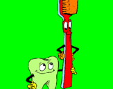 Desenho Dentes e escova de dentes pintado por juhgi
