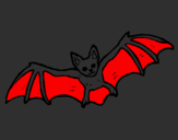 Desenho Morcego a voar pintado por ines e beatriz