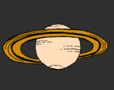 Desenho Saturno pintado por Luiz Augusto