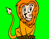 Desenho Leão pintado por joão vitor 