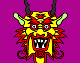 Desenho Cara de dragão pintado por renan123
