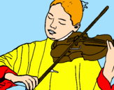 Desenho Violinista pintado por daniel