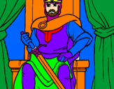 Desenho Cavaleiro rei pintado por caio victor
