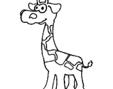 Desenho Girafa pintado por j