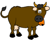 Desenho Vaca leiteira pintado por lugu