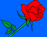 Desenho Rosa pintado por ines