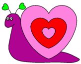 Desenho Caracol coração  pintado por yasmin s.f.rosa