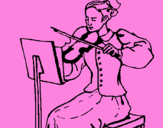 Desenho Dama violinista pintado por qqafgfjb´çnç]l, 0kç, ol.´